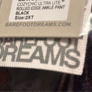 Barefoot Dreams Black CozyChic Ultra Lite Pants Size 2XT - NEW IN PACKAGE